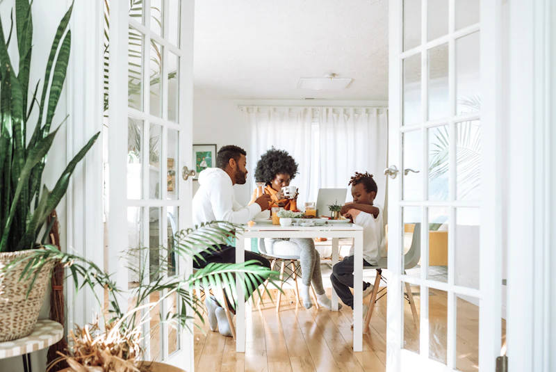 Family enjoying their new rental home