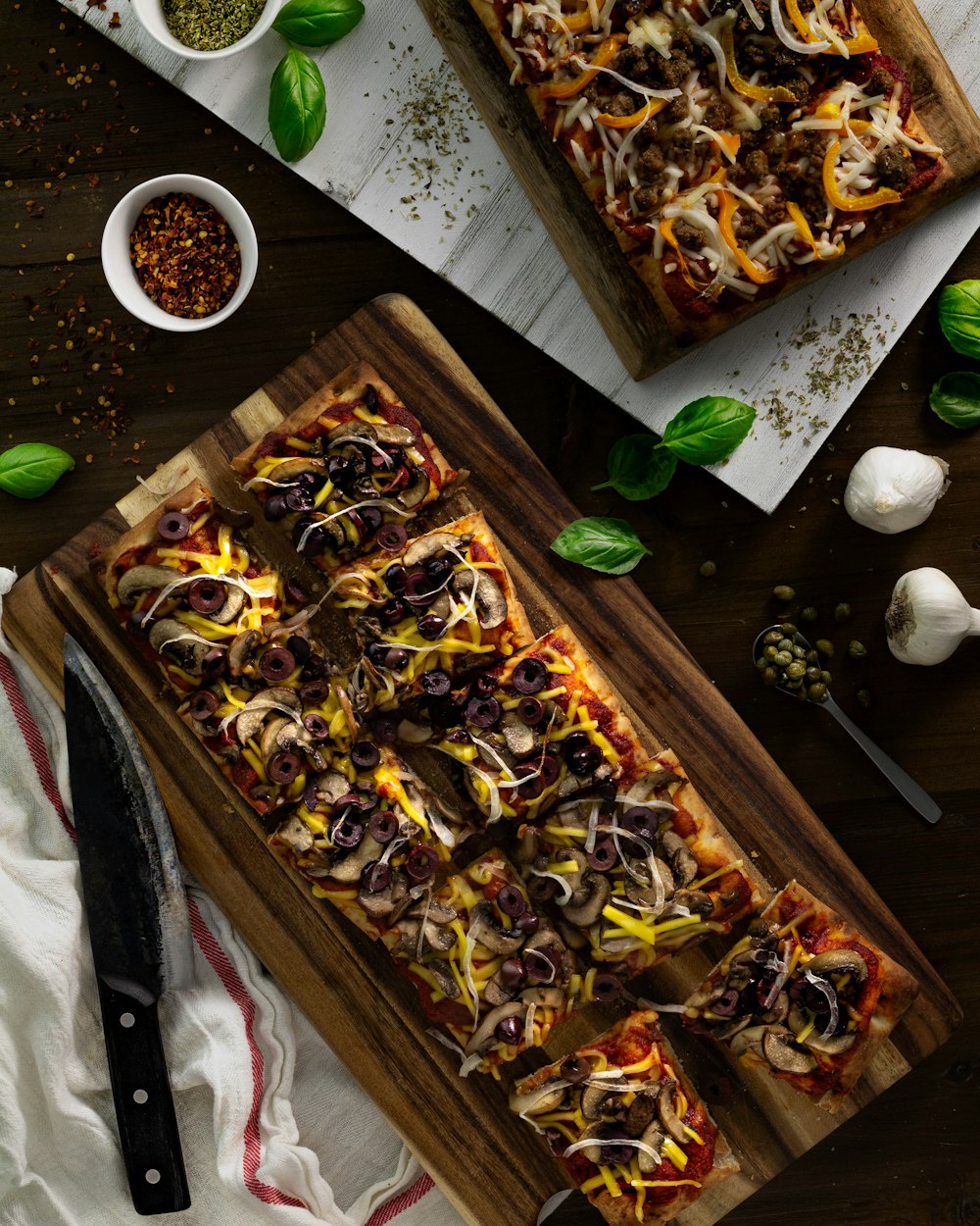 brown wooden tray with brown and white dish