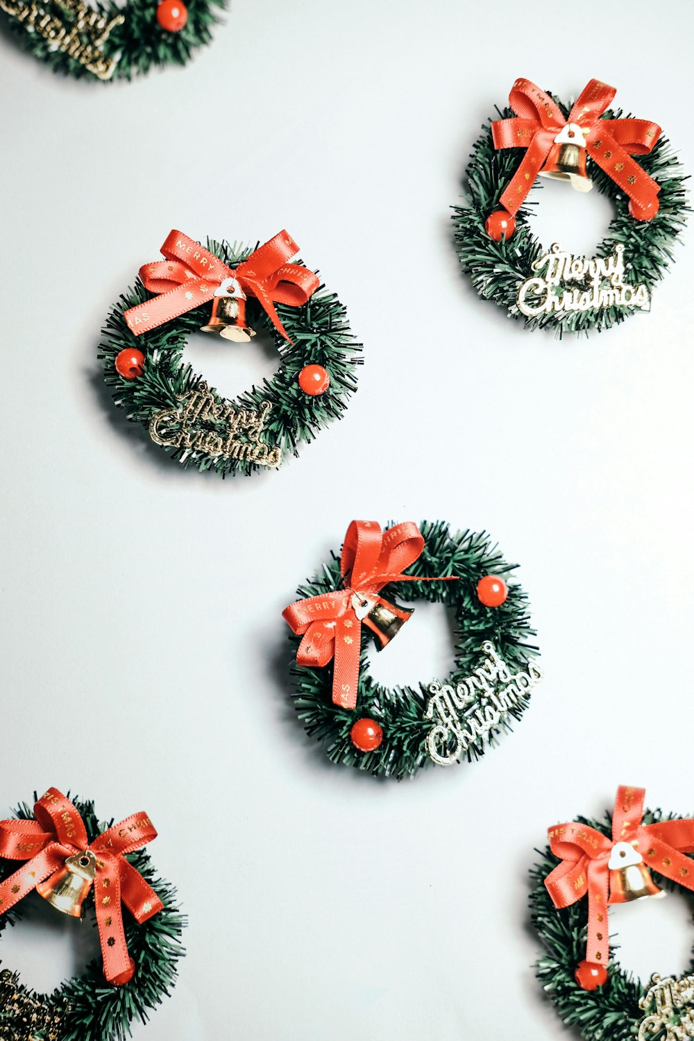 black and red floral wreath