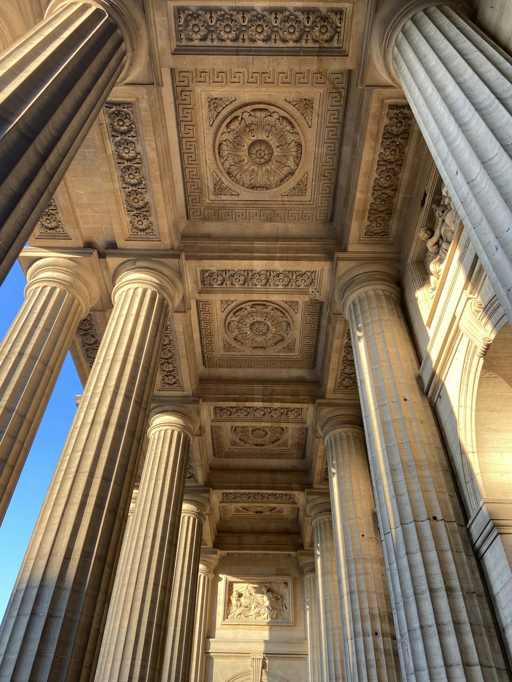 low angle photography of brown concrete building