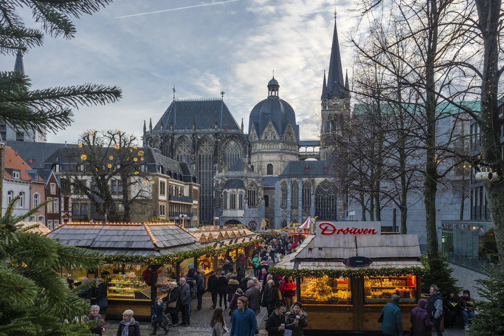 Cultural school trip Aachen Charlemagne cathedral Belgian Ardennes