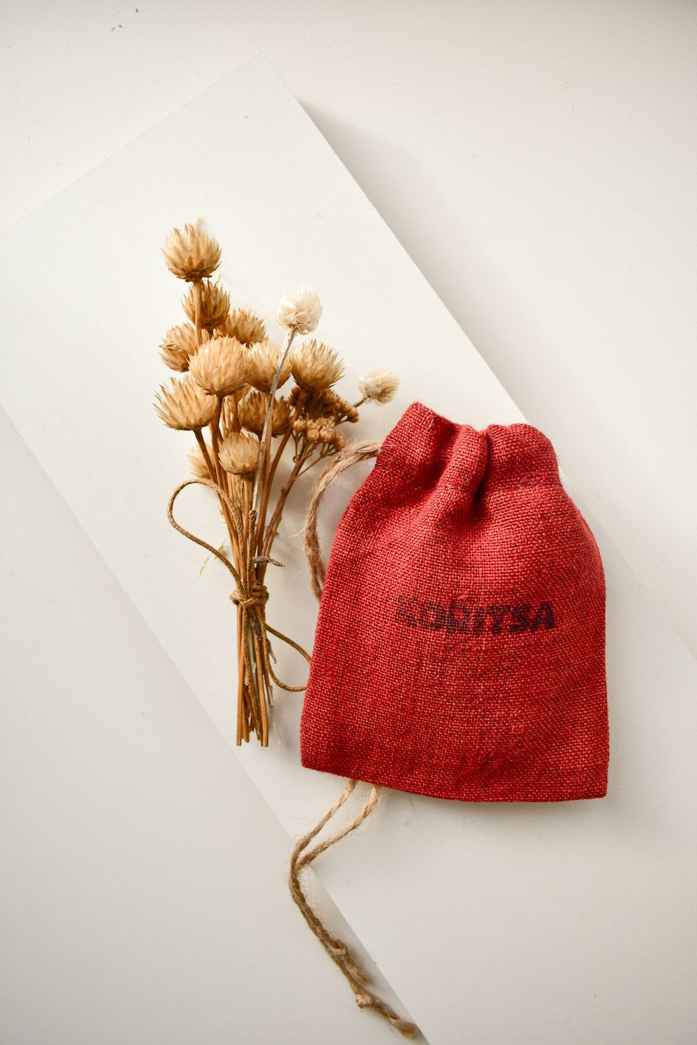 red knit cap on white table