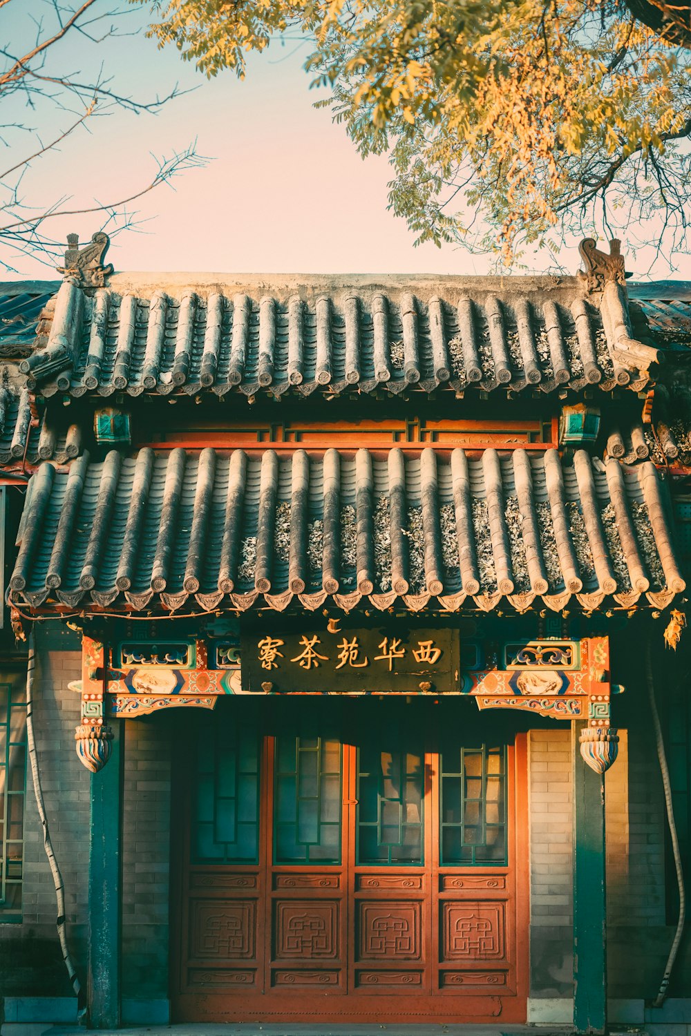 brown and black wooden roof