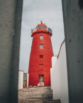 red and white concrete building