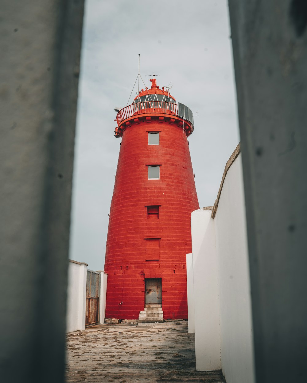 red and white concrete building