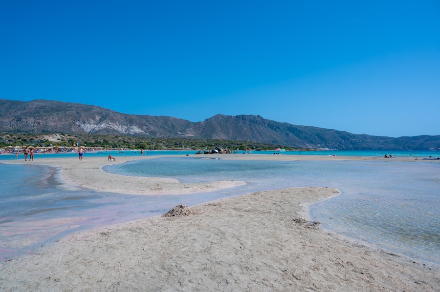 Elafonisi beach Crete — pink sand and turquoise lagoon