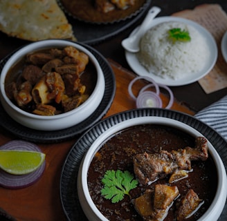 cooked food on white ceramic plate