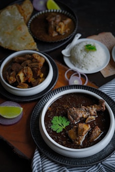 cooked food on white ceramic plate
