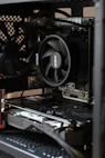 black and gray computer tower