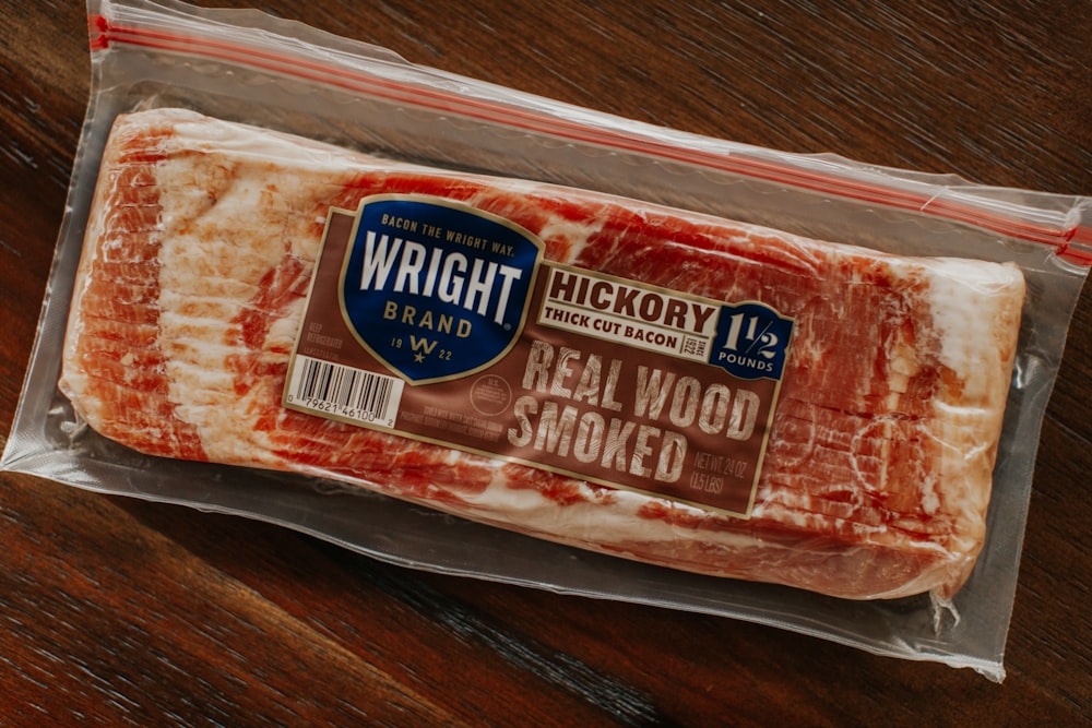 raw meat in plastic pack
