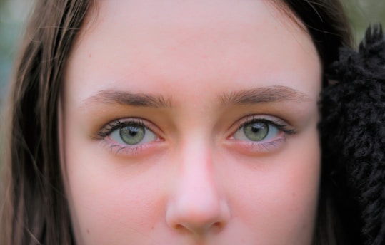 womans face in close up