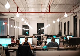 people sitting on chair in front of computer