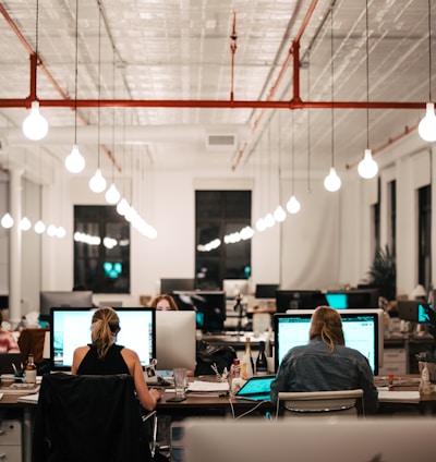 people sitting on chair in front of computer