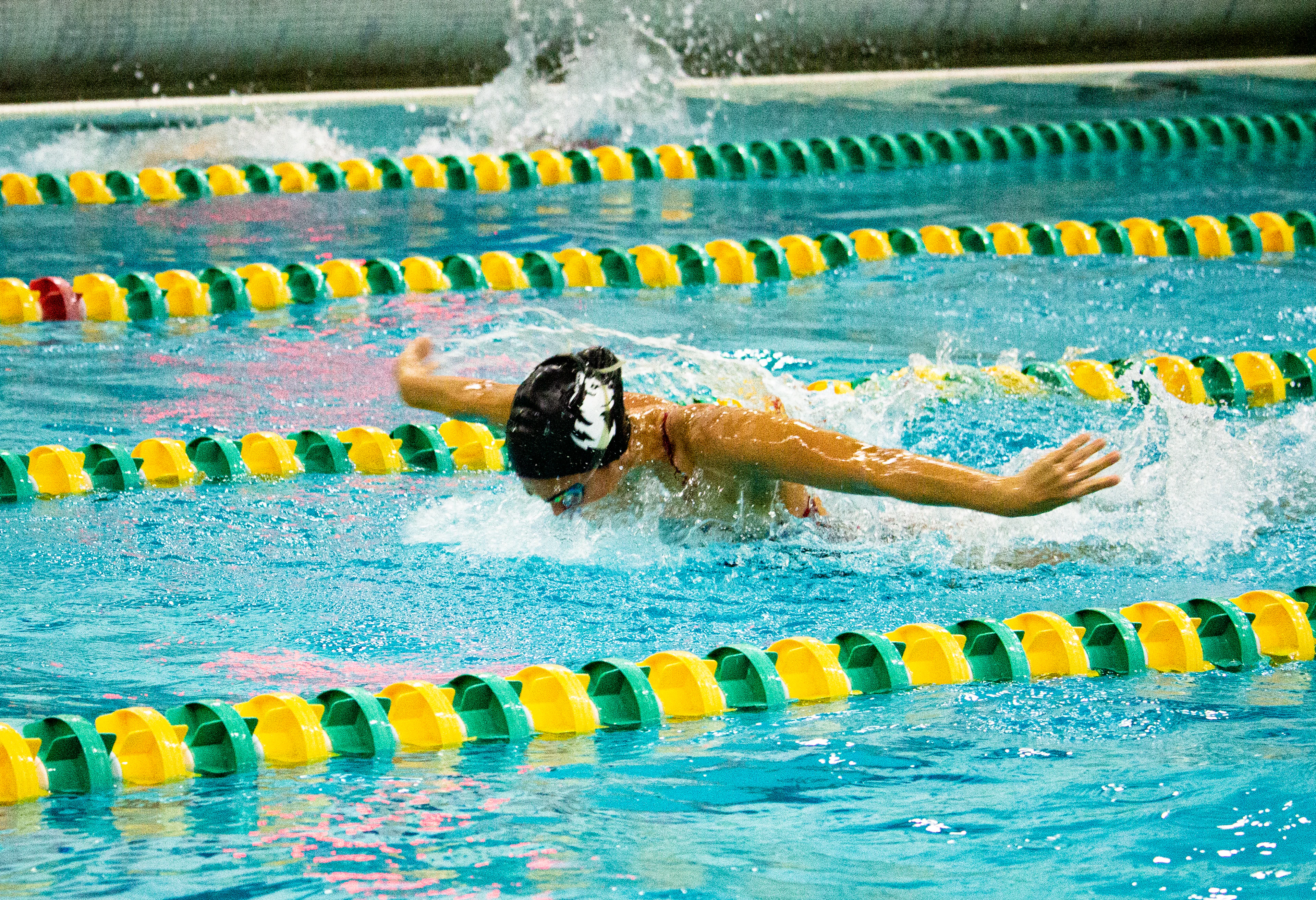 Masters swimmers during a training session