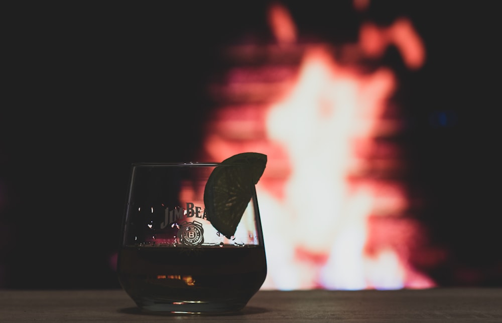 clear wine glass with black liquid