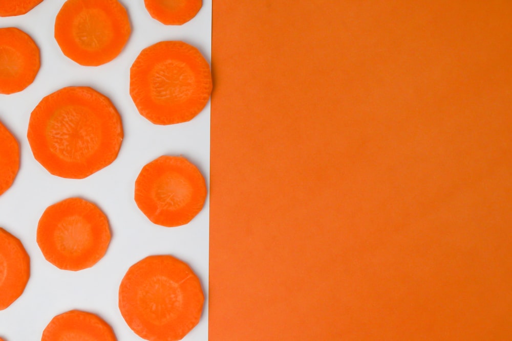 orange and white round decor