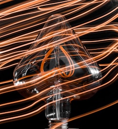 orange and white light digital wallpaper