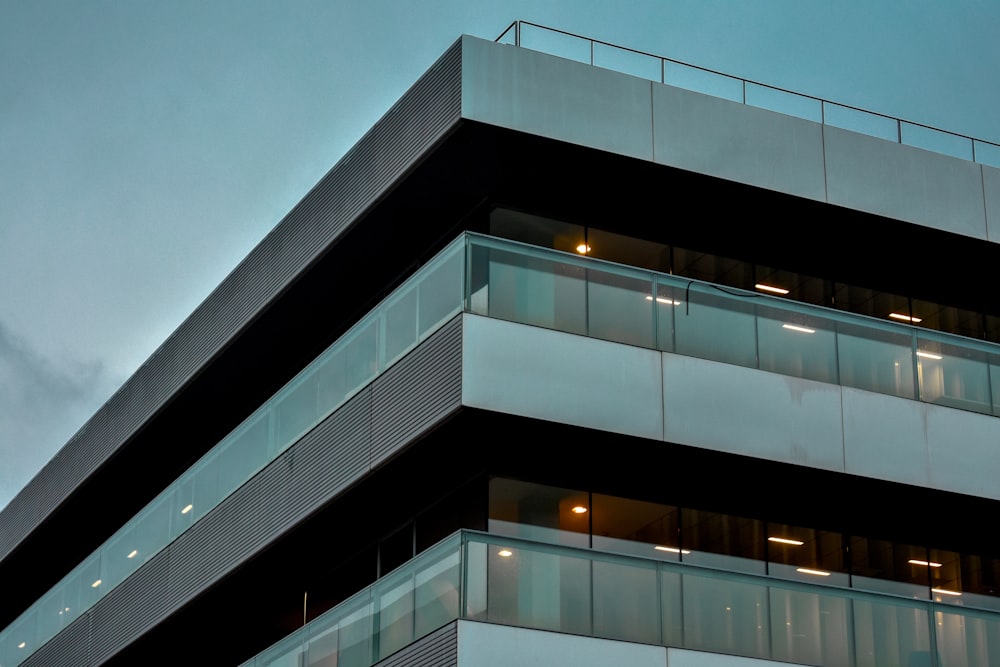 white and black concrete building