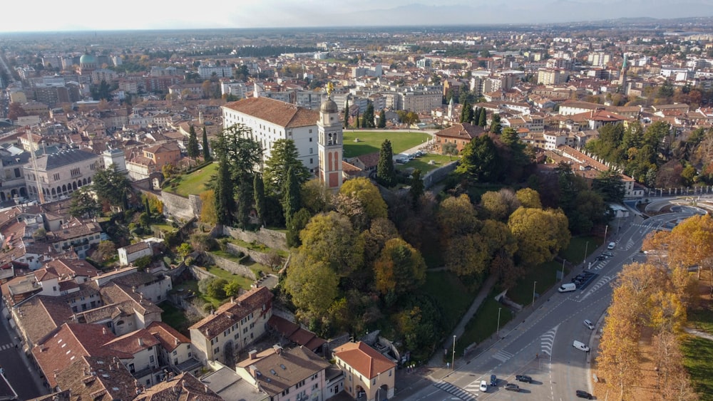 Árboles verdes cerca de los edificios de la ciudad durante el día