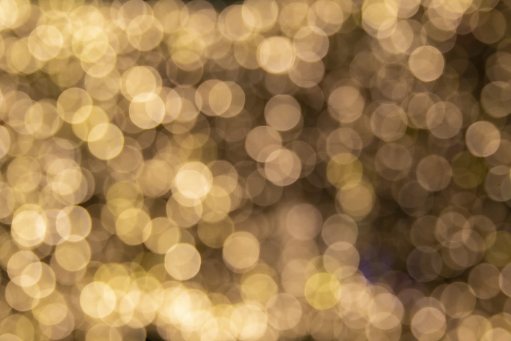 yellow and white bokeh lights