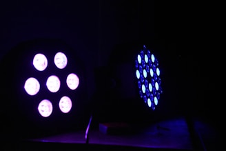 blue and white led light