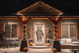 brown and white wooden house