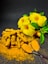 yellow flower on gray surface