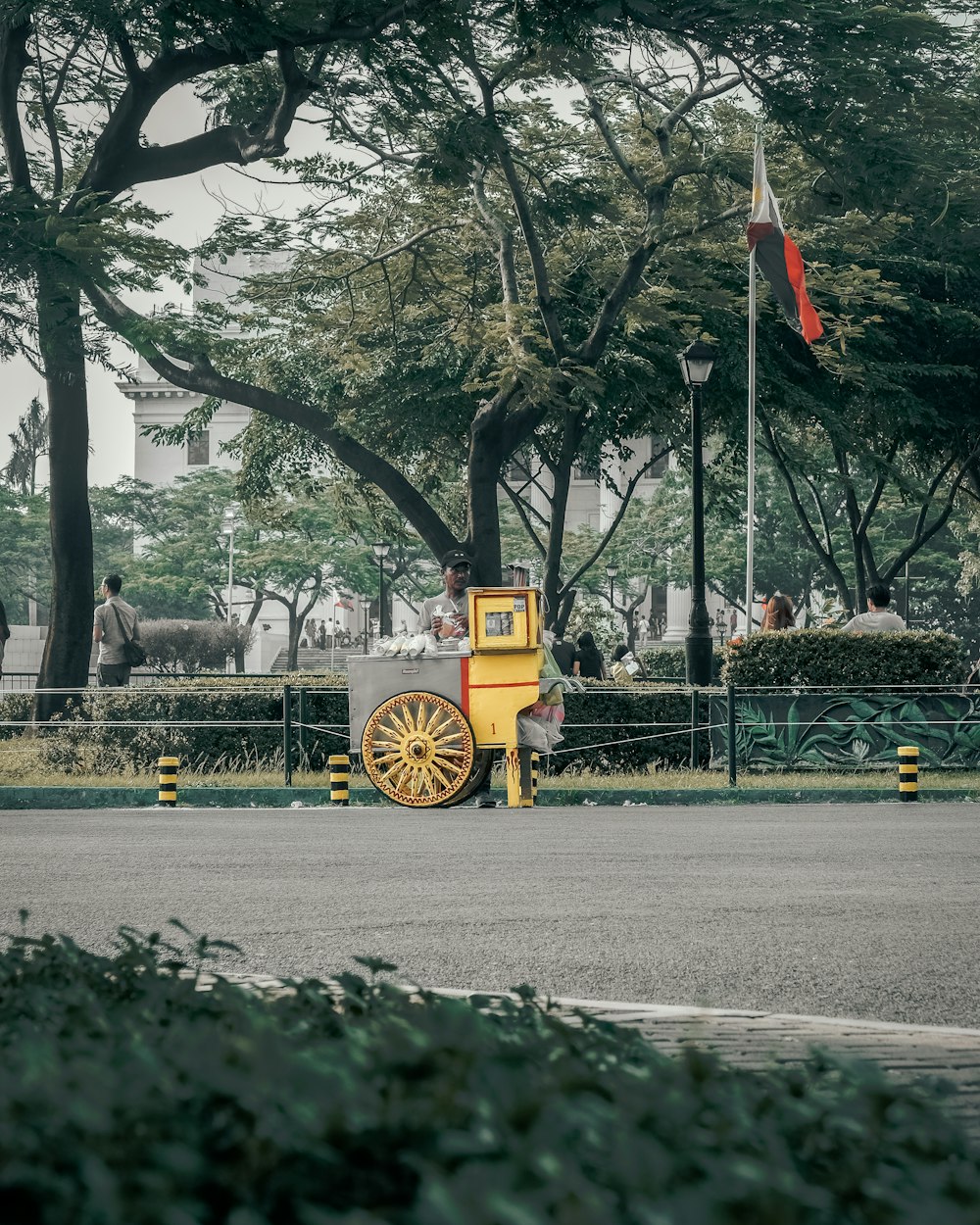 yellow and black train on rail road