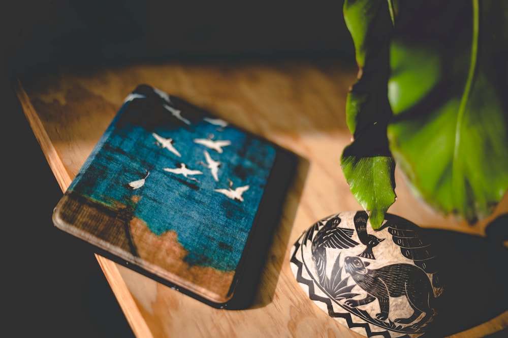 blue and white floral ceramic plate