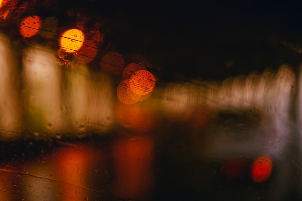 bokeh photography of orange lights