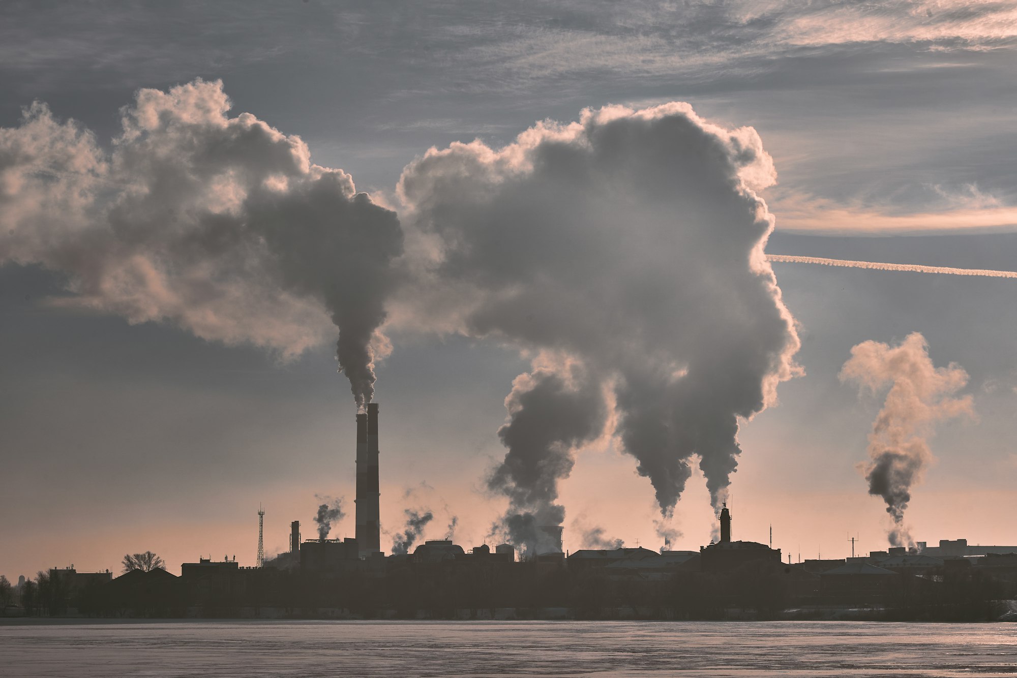 Industrial winter landscape