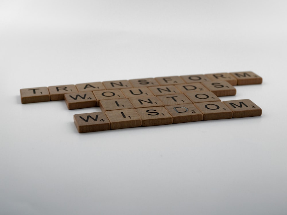 brown wooden blocks on white table