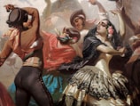A colorful scene from a Punjabi music video featuring dancers.