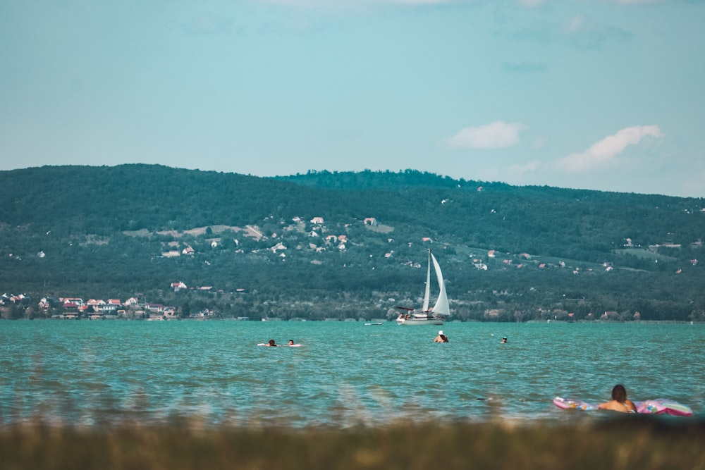 weißes Segelboot auf See tagsüber