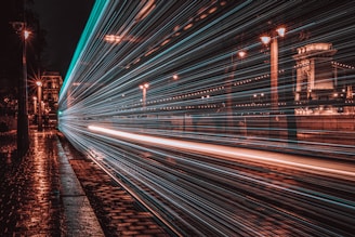 time lapse photography of cars on road during night time