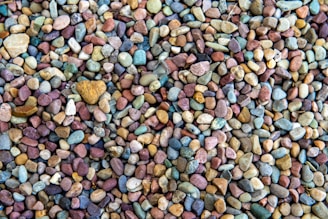 multicoloured pebbles on ground