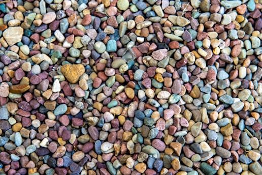 multicoloured pebbles on ground