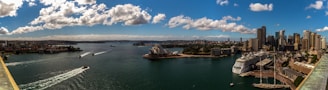 A panoramic view of a bustling port city as seen from a Viking cruise ship
