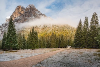 A digital map pinpointing a capsule buried in a serene mountain landscape.