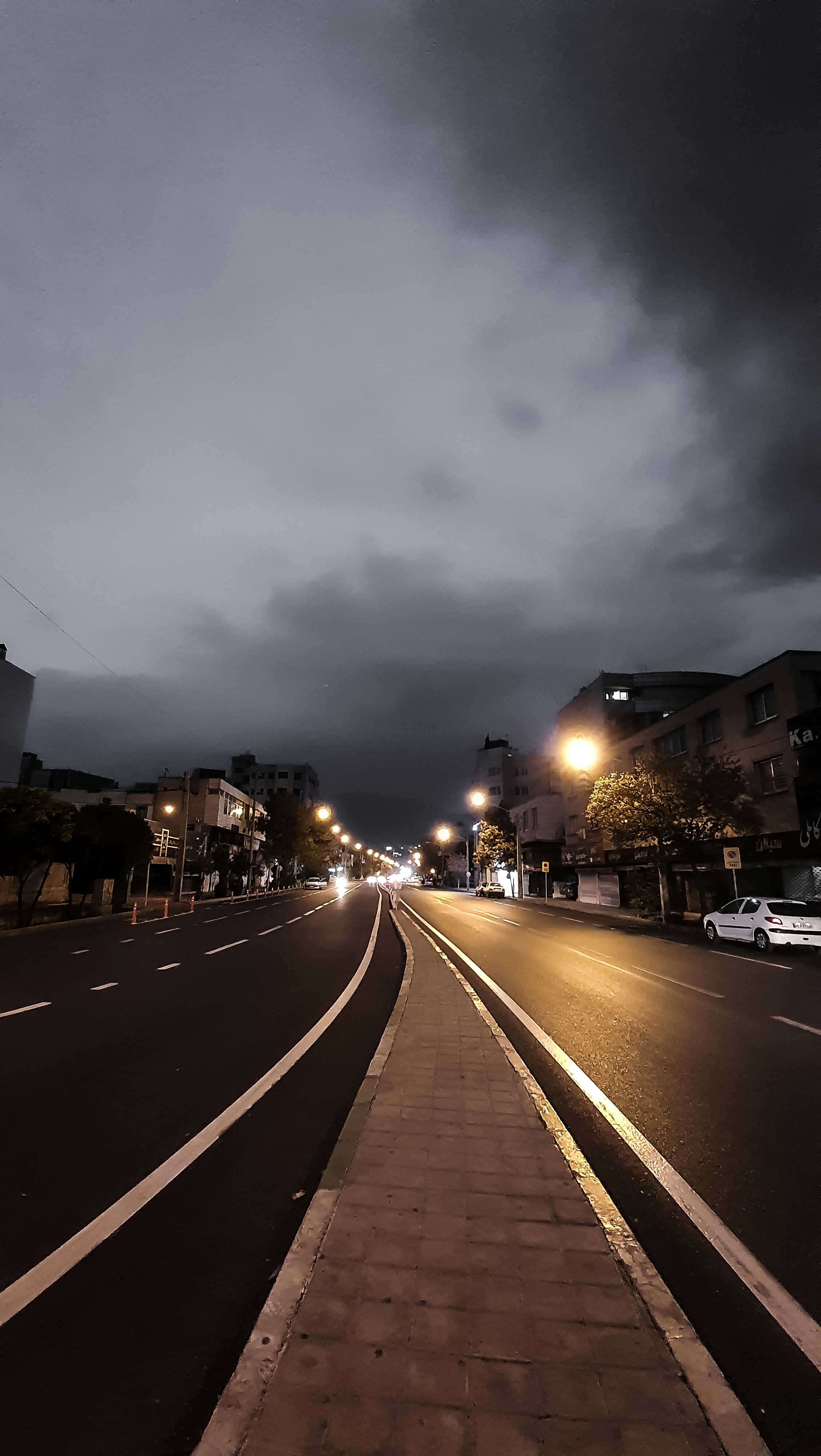 cars on road during night time