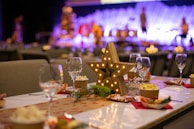 A festive setup for a bingo night event.