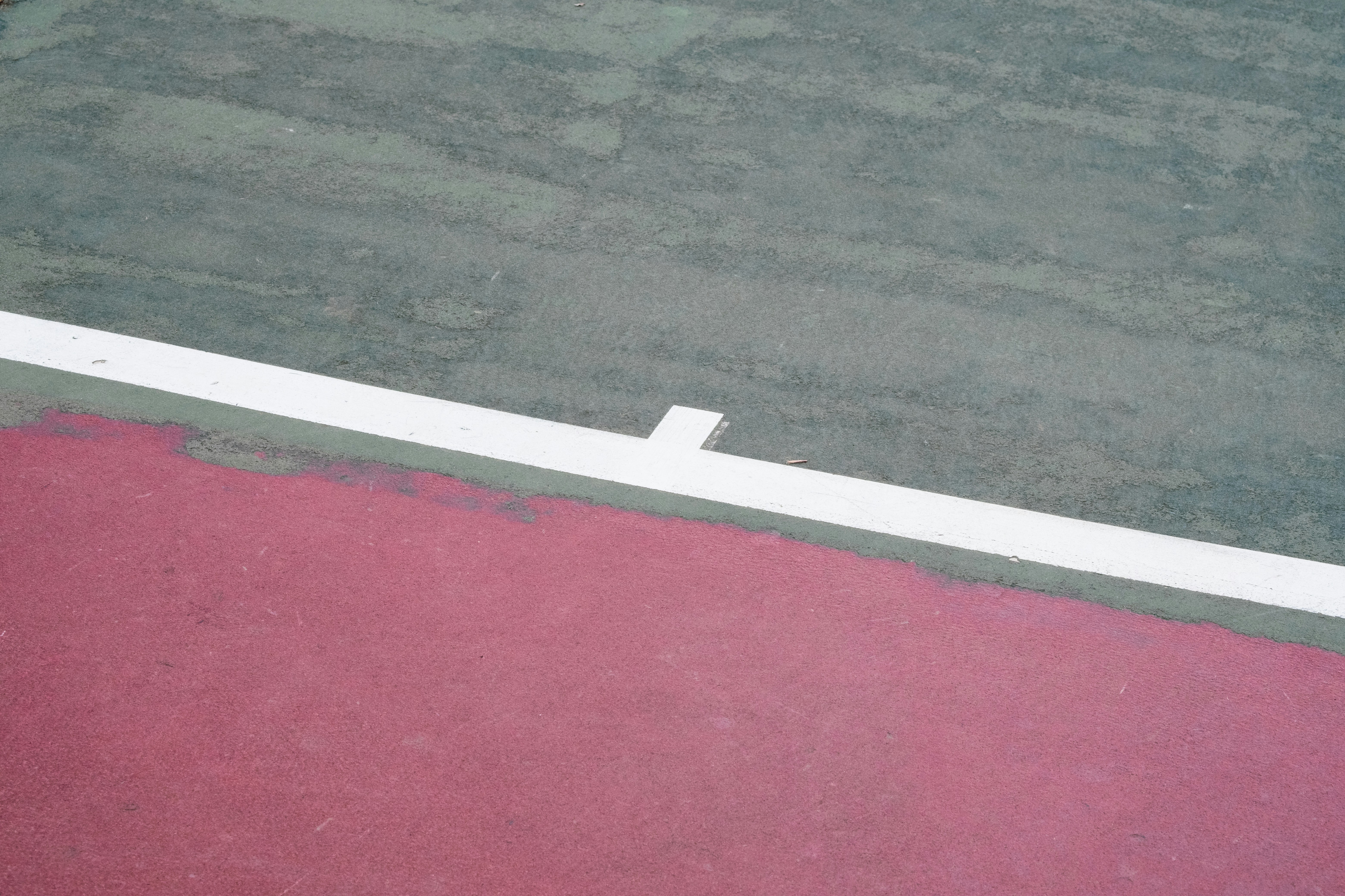 red and white concrete floor