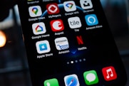 iphone screen showing icons on screen