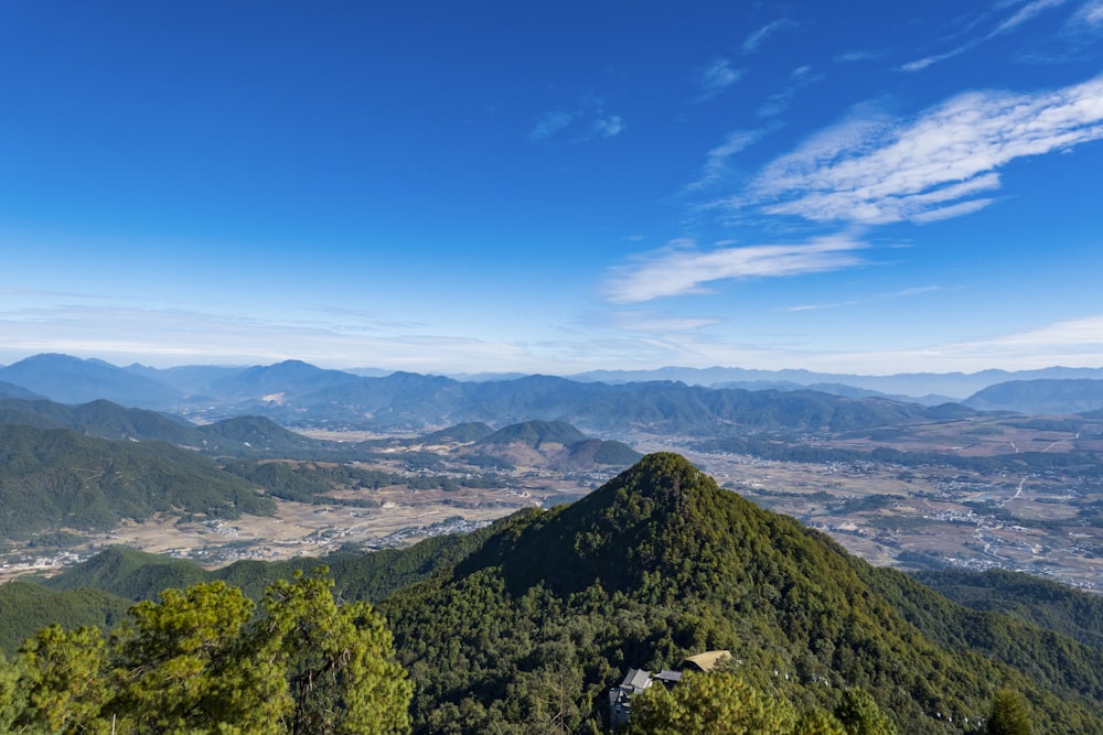 green trees on mountain under blue sky during daytime