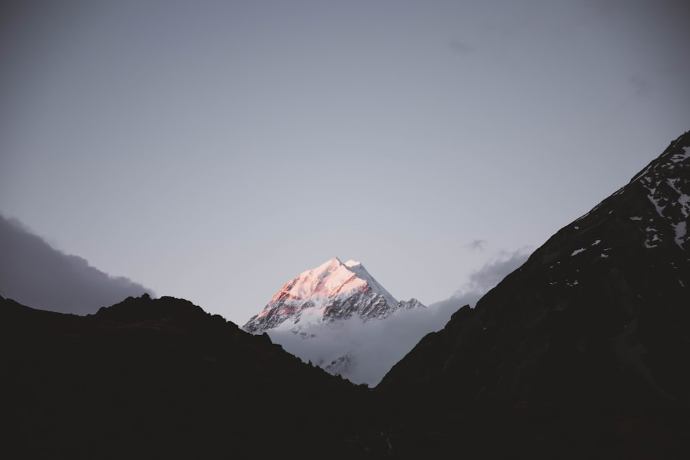 snow covered mountain during daytime