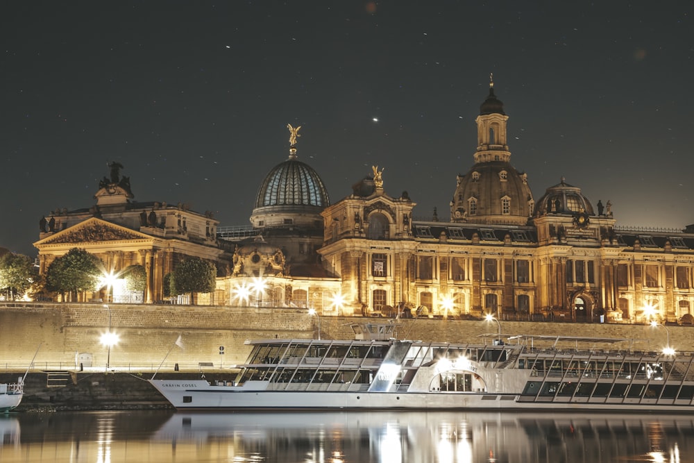 white dome building during night time