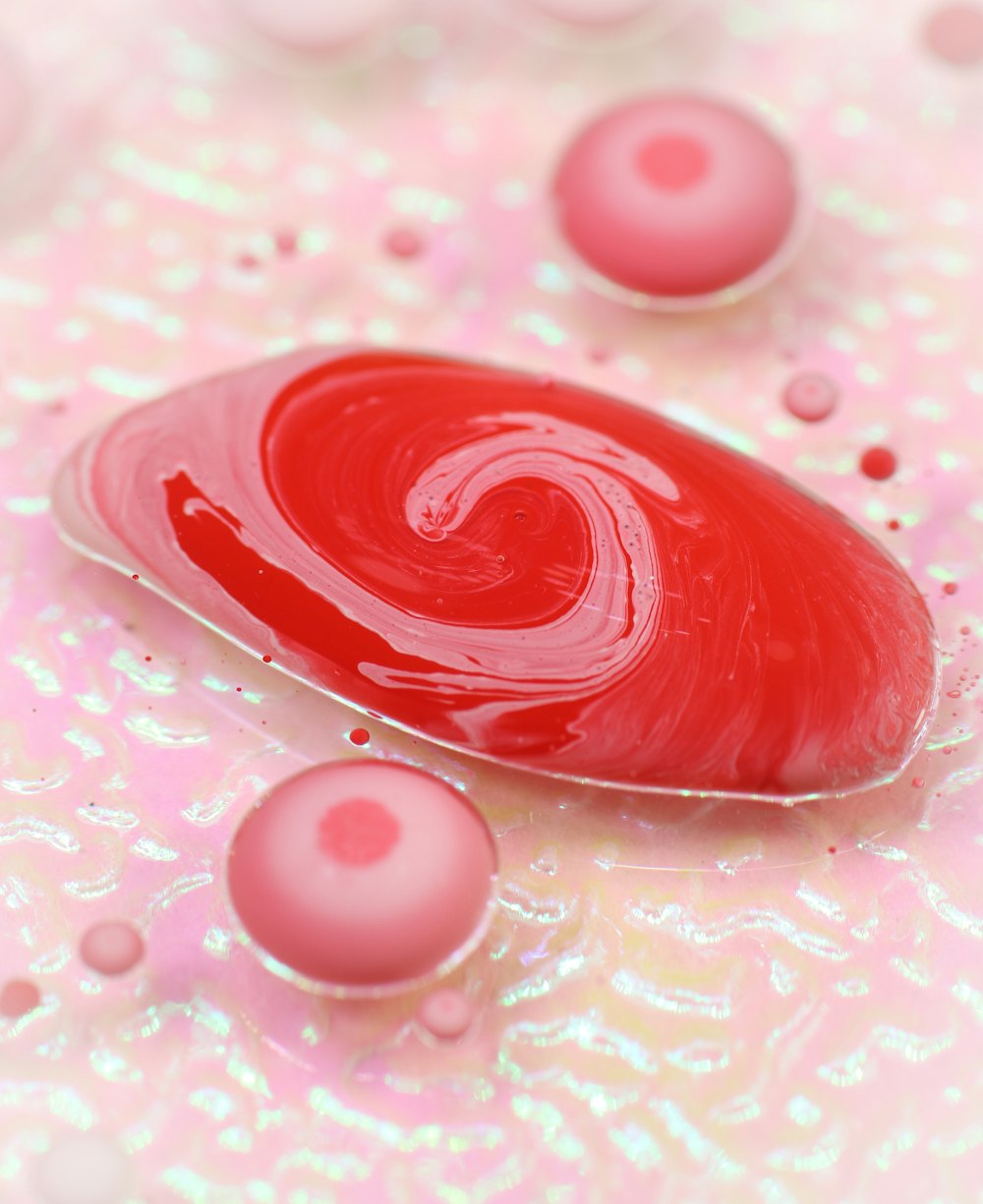 red and white heart shaped ornament