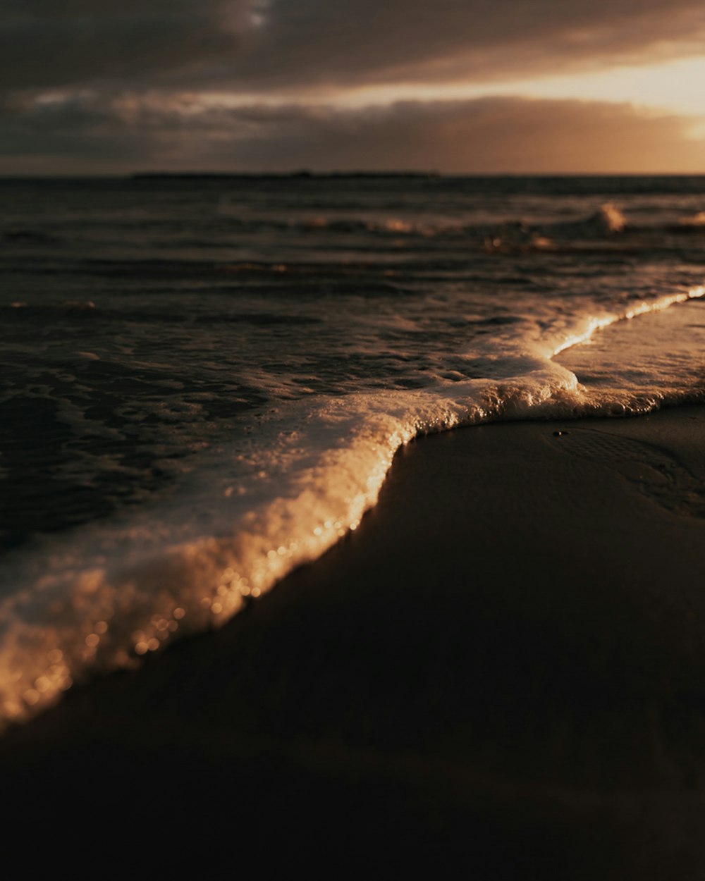 Les vagues de l’océan s’écrasent sur le rivage pendant la journée