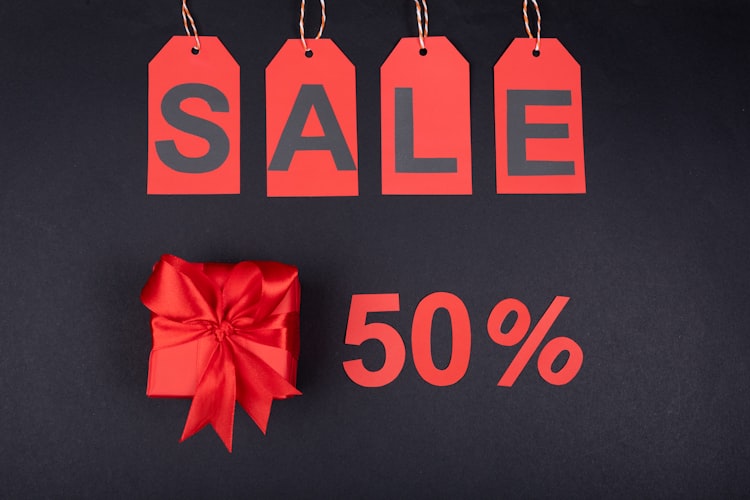 Sale of 50% off