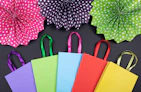 A selection of colorful and themed kits for party decorations.
